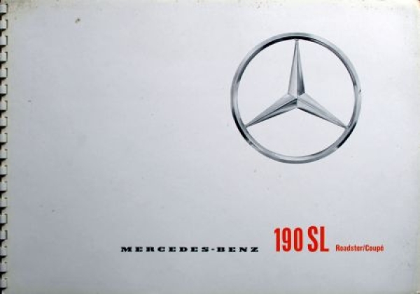 Mercedes-Benz 190 SL Roadster Coupe Modelprogram 1960 Carbrochure (0886)